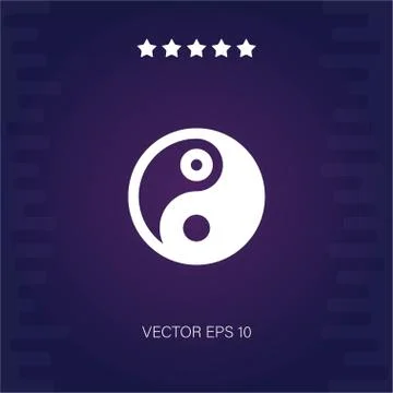 Yin yang vector icon Stock Illustration