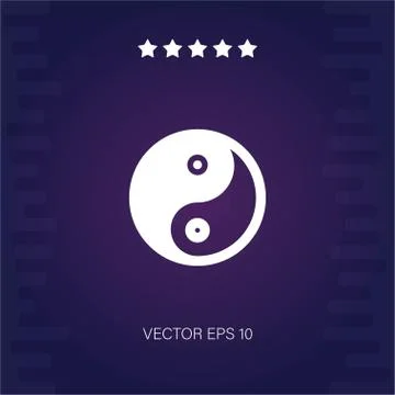 Yin yang vector icon Stock Illustration