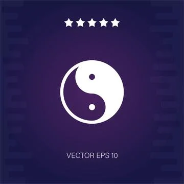 Yin yang vector icon Stock Illustration