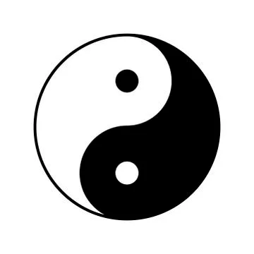 Yin yang  vector symbol icon design. Illustrazione stock
