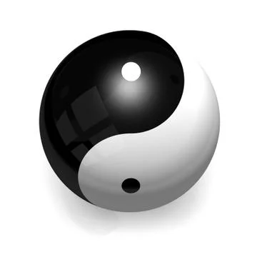 Ying Yang ball Stock Illustration