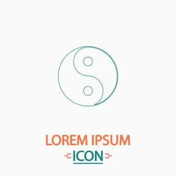 Ying yang computer symbol Stock Illustration