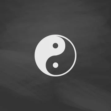 Ying-yang computer symbol Stock Illustration