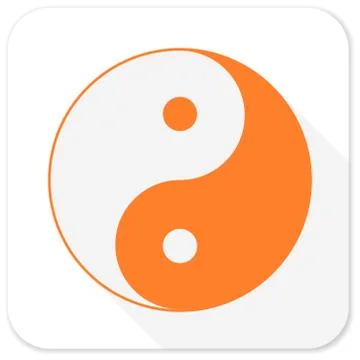 Ying yang flat icon Stock Illustration