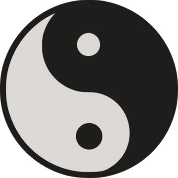 Ying yang icon Stock Illustration