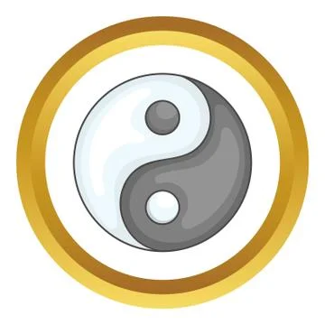 Ying yang icon Stock Illustration