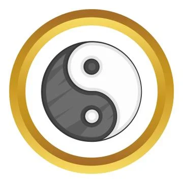 Ying yang icon Stock Illustration
