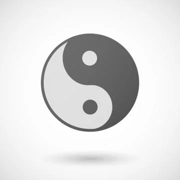 Ying yang  icon on white background Stock Illustration