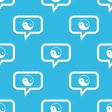 Ying yang message pattern Illustrazione stock