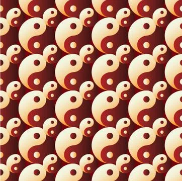 Ying yang pattern Stock Illustration