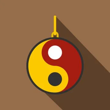 Ying yang symbol of harmony and balance icon Stock Illustration