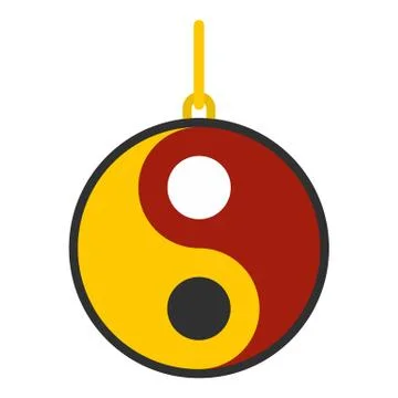 Ying yang symbol of harmony and balance icon Stock Illustration