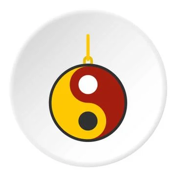 Ying yang symbol of harmony and balance icon Stock Illustration