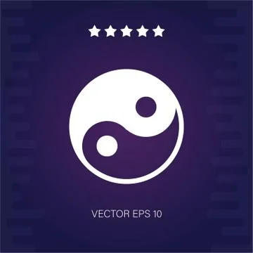 Ying yang vector icon Stock Illustration