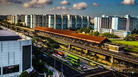 Yishun MRT Station Stock Footage