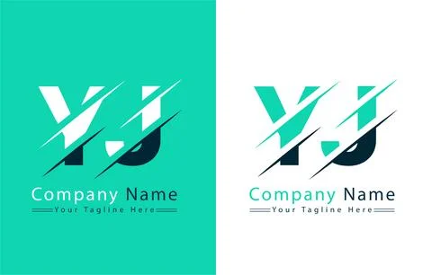 YJ Letter Logo Vector Design Template Elements Stock Illustration