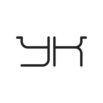 Yk initial letter vector logo icon 스톡 일러스트