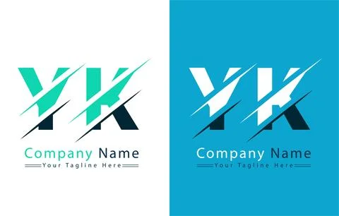 YK Letter Logo Vector Design Concept Elements Stock Illustration