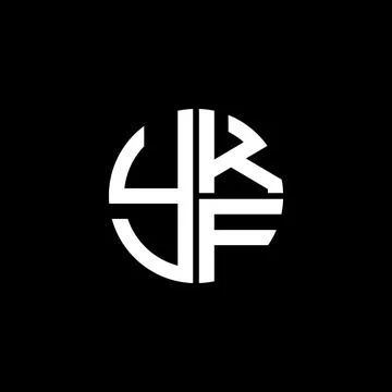 YKF logo YKF icon YKFvector YKF monogram YKFletter YKFminimalist YKF Circle.. Stock Illustration