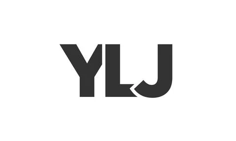 YLJ logo design template with strong and modern bold text. Initial based ve.. Stock Illustration