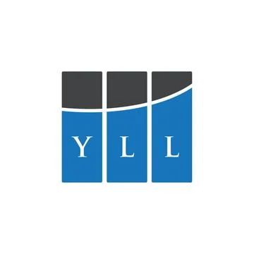 YLL letter logo design on white background. YLL creative initials letter logo Stock Illustration