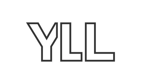YLL logo design template with strong and modern bold text. Initial based ve.. Stock Illustration