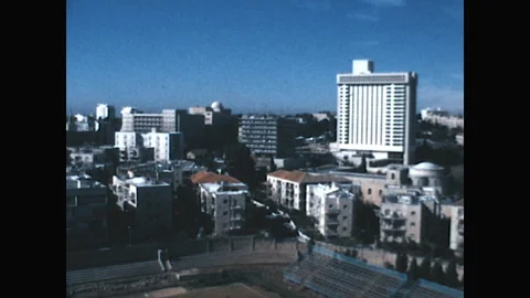 YMCA Stadium in Jerusalem 1975 Stock Footage 274456551