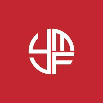 YMF logo YMF icon YMFvector YMF monogram YMFletter YMFminimalist YMF Circle.. Stock Illustration