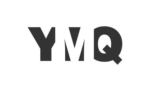 YMQ logo design. Initial letter Y M Q bold font style for tech startups, co.. Stock Illustration