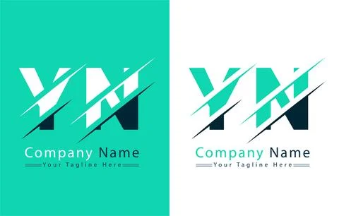 YN Letter Logo Vector Design Template Elements Stock Illustration