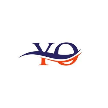 YO Logo design vector. Swoosh letter YO logo design Stock Illustration