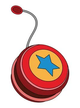 Yo yo isolated on a white background Illustrazione stock