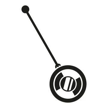 Yo yo string toy icon black silhouette Illustrazione stock