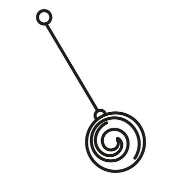 Yo yo string toy playing childhood game icon Illustrazione stock