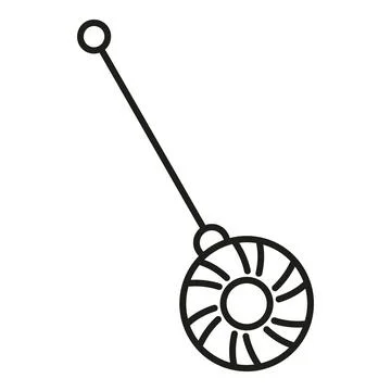 Yo yo toy playing during childhood black line icon Stockillustratie