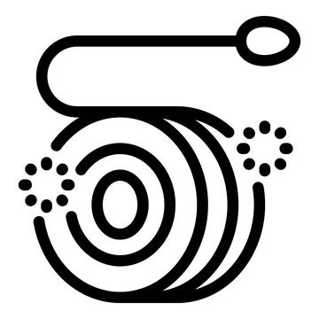 Yo yo toy with string and spinning motion effect, childhood fun Stock Illustration