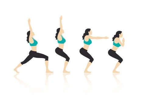 Yoga Actions Vector Stock Illustration