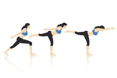 Yoga Actions Vector Stock Illustration