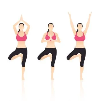Yoga Actions Vector Stock Illustration