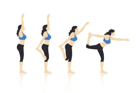 Yoga Actions Vector Stock Illustration