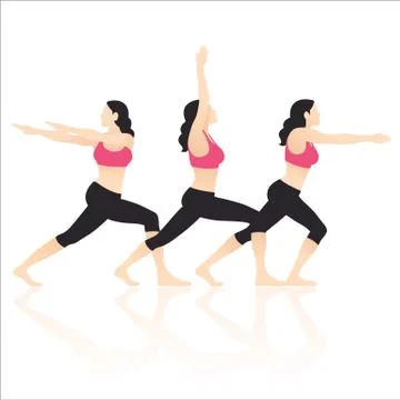 Yoga Actions Vector Stock Illustration