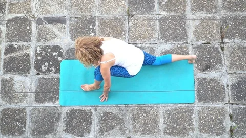 Yoga Aerial Stock Footage 86207612