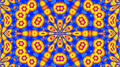 For yoga and hypnosis, psychedelic, abstract video kaleidoscope in motion, for m Stock Footage 203804488