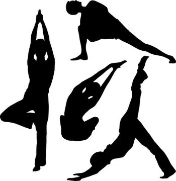 Yoga and stretching Stock Illustration