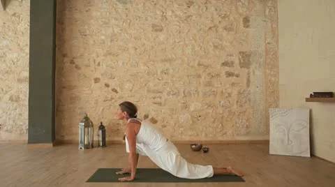 Yoga Asana indoor Stock Footage