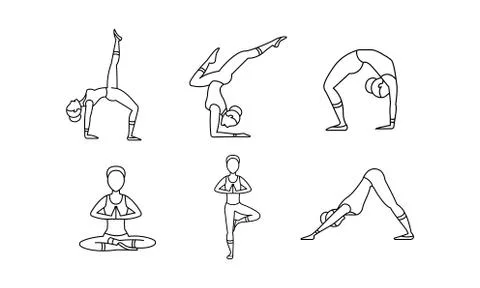 Yoga Girl Illustrations ~ Stock Yoga Girl Vectors