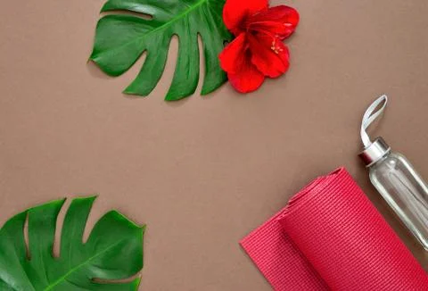 Yoga background with a space for a text Stock Photos