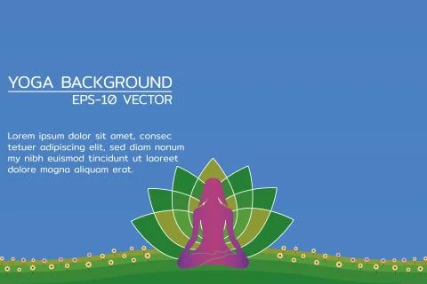 Yoga Background Vector Illustration. Stock Illustration