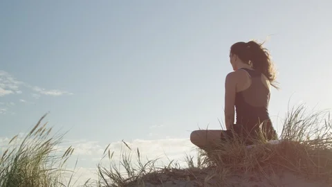 Yoga beach Stock Footage 101886305