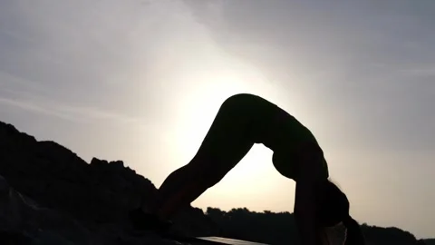 Yoga on the beach Stock Footage 249461522